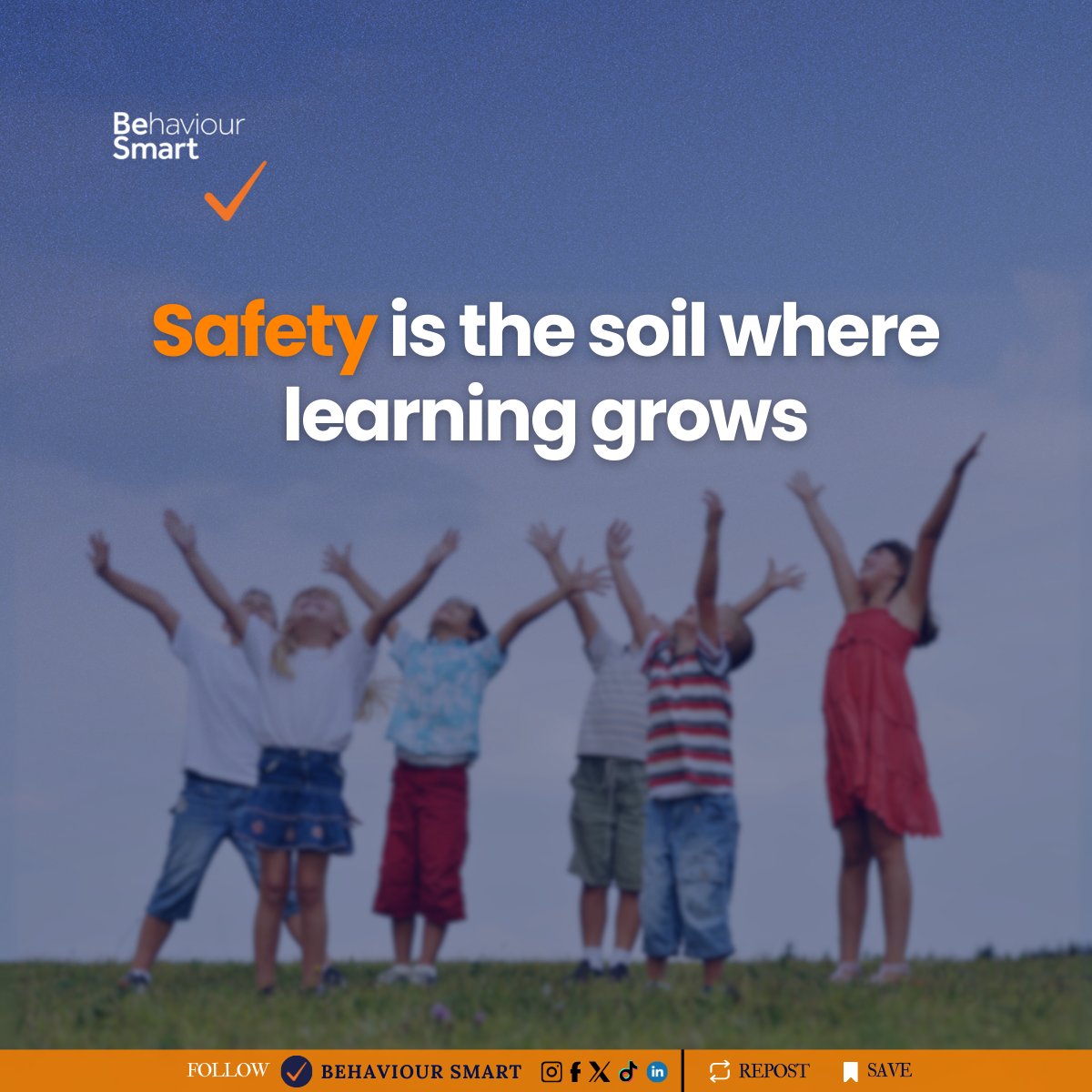 What if every child felt safe at school? 🏫
Safety isn’t just drills &amp; rules it’s belonging, trust, &amp; acceptance. 🌱
Safe children don’t just survive, they thrive.

🔗 Learn more: behavioursmart.co.uk
🔁 Retweet if you believe every child deserves this.