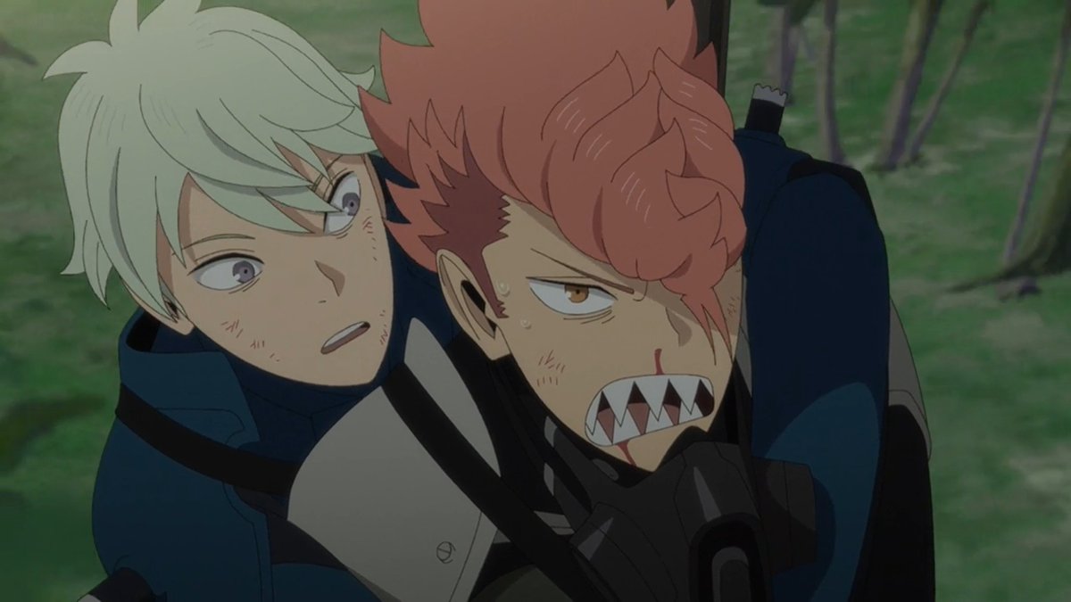 #怪獣8号 第18話視聴🧐

レノと古橋…レノはカフカの隣で共に戦うため…古橋はキコルやレノ等周りの才能ある存在に追い付くため…対照的に見えて実際はどちらも今以上の強さの高みへと到達するために努力する者同士…良い相棒として共に高め合う関係となっていくことに期待したいですね❗️😎
#KaijuNo8