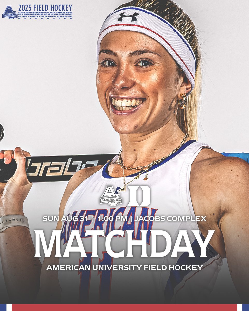 AU_FieldHockey's tweet image. Show up and show out, Eagles fans - we're at Jacobs today!! 🦅

#BeatDuke

🆚 » @DukeFH
📍 » Washington, D.C. (Jacobs Complex)
🕒 » 1 pm EST
📺 » bit.ly/3JX417W (ESPN+)
📊 » aueagles.link/fh-stats