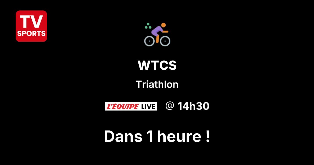 TVSportsApp's tweet image. 🏆 Dans 1h : WTCS en direct sur L'Équipe Live 📺
Spectacle garanti ! Aujourd'hui à 14h30 🔥
#TVSports #Triathlon #LEquipeLive
tvsports.fr/sur-quelle-cha…