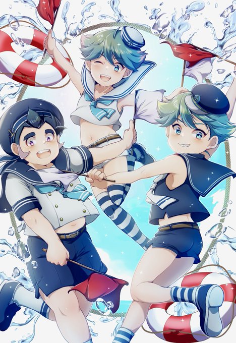 8/31にてポストカードは配布終了との事なので企画に寄稿したイラストをば〜

テーマはトリニティーと夏でした😁
キラキラ可愛くはじけちゃう夏だぜ〜‼︎🏝️☀️ 