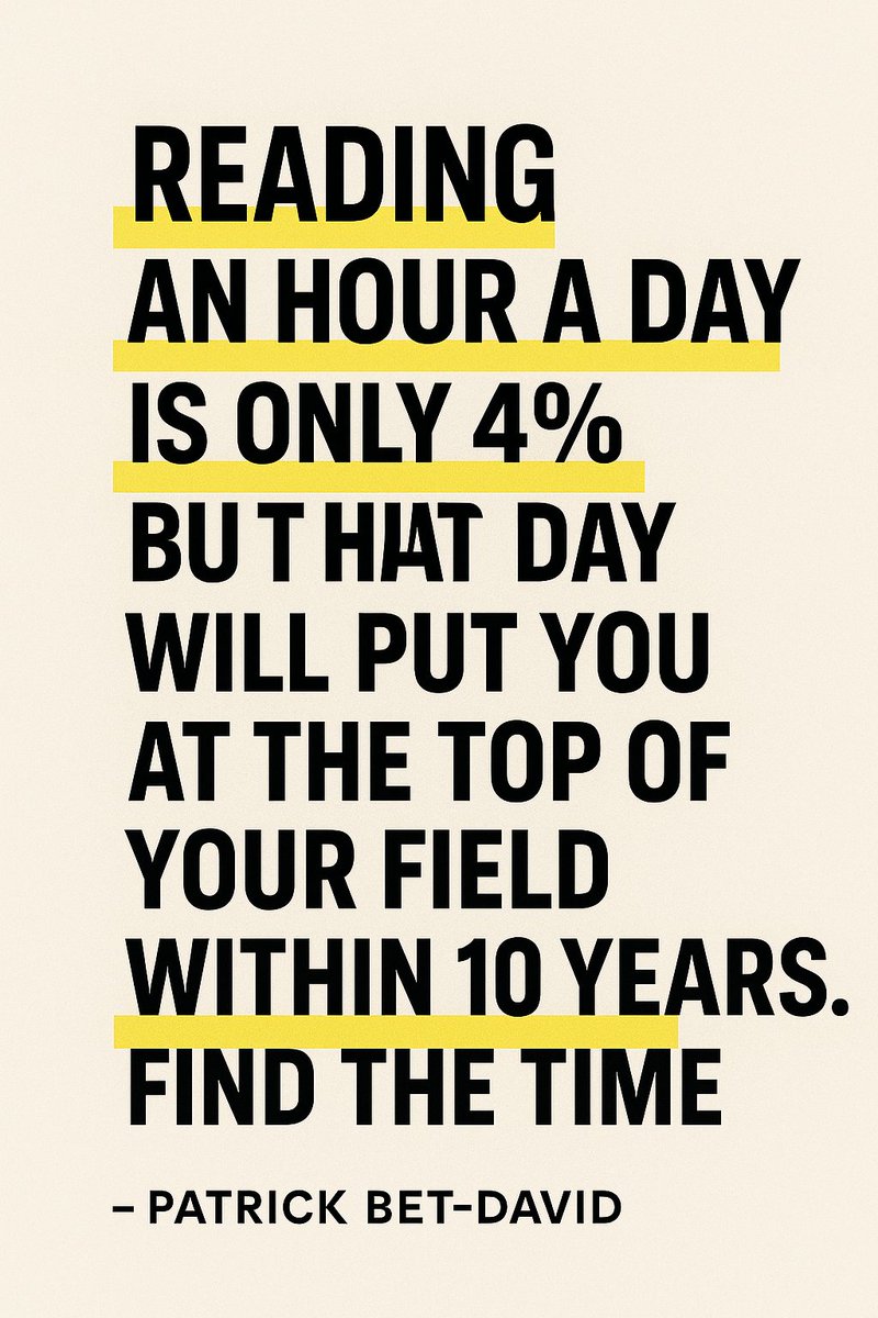 sufyanmaan's tweet image. 𝗬𝗼𝘂 𝗱𝗼𝗻’𝘁 𝗻𝗲𝗲𝗱 𝗺𝗼𝗿𝗲 𝘁𝗶𝗺𝗲.

𝗬𝗼𝘂 𝗻𝗲𝗲𝗱 𝗯𝗲𝘁𝘁𝗲𝗿 𝗳𝗼𝗰𝘂𝘀.

🔹 Just 1 hour a day can change everything.

That’s only 4% of your day.
But that 4%? It compounds fast.

Clarity.
Confidence.
Career growth.