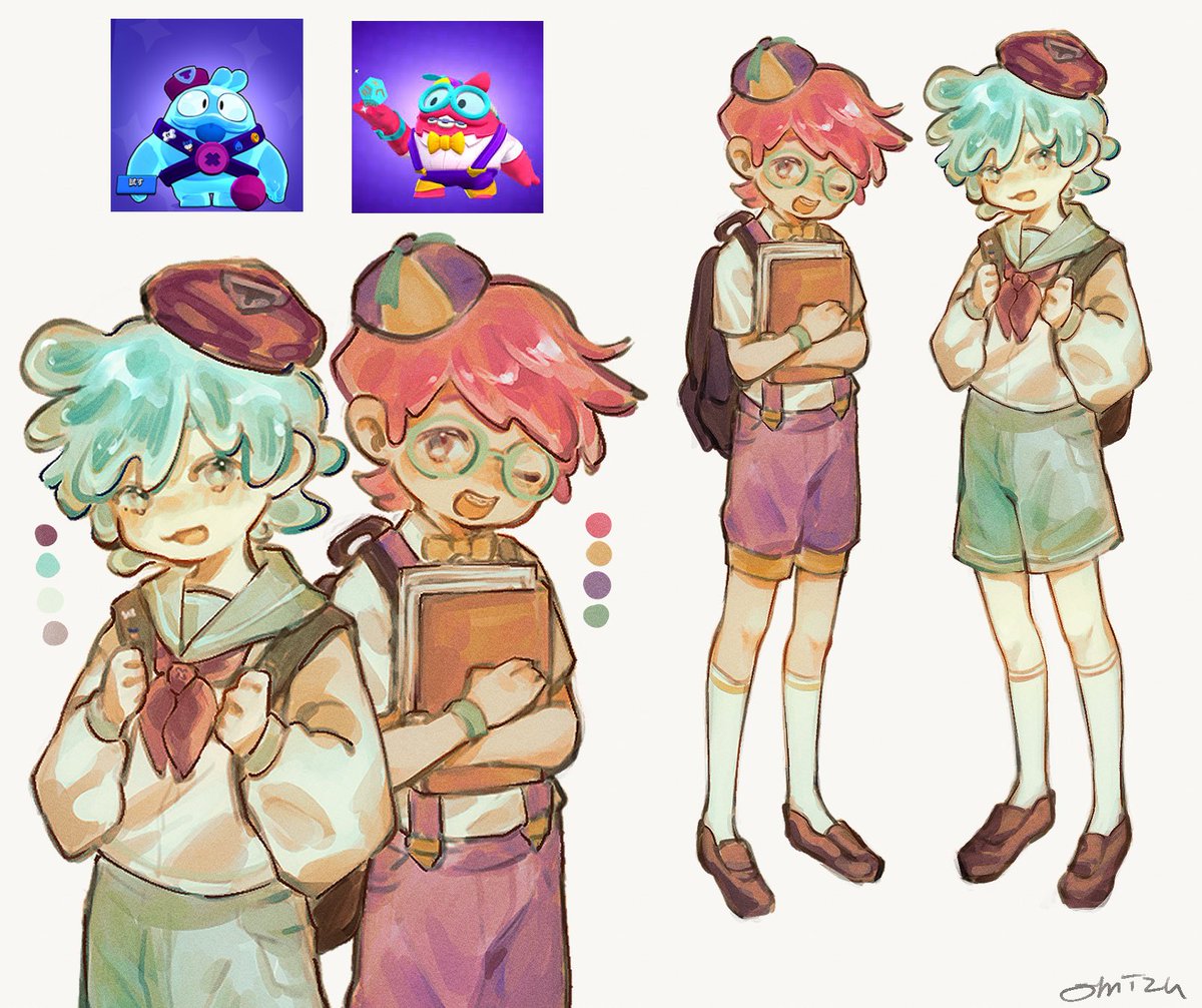 🩵🩷
 #ブロスタ鋭角部  #BrawlStarsArt
