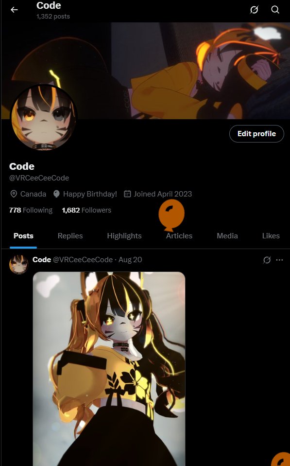 VRCeeCeeCode's tweet image. birthday