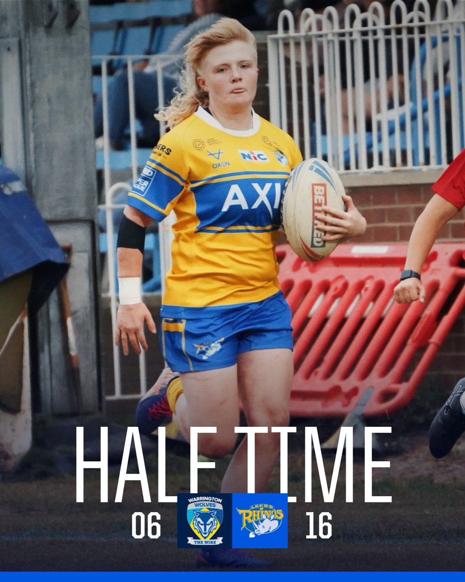 leedsrhinos's tweet photo. Half Time | Leeds Rhinos Women U19s lead 16-6 at the break against Warrington

Tries from Lilly Thompson, Trinity Gallagher and Grace Short have given the young side the lead with Imogen Hallas successfully adding two conversions. https://t.co/bPPWyuazhD