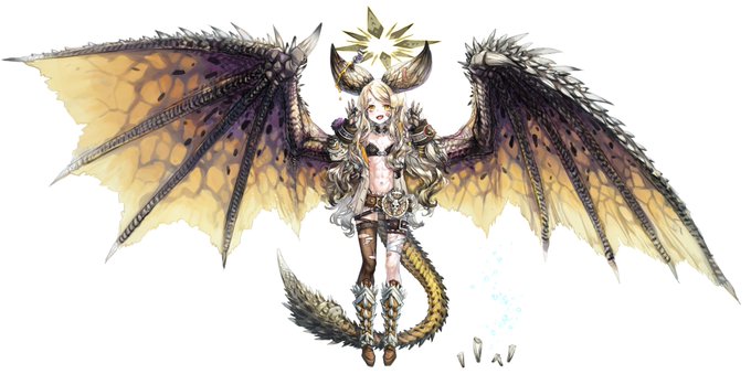 ネルギガンテちゃんの擬人化完成した!!ネギちゃん、あちこち喧嘩かけてるところがちょっと···メスガキみたいじゃないですか!! 可愛いですし!!!足裏の肉球もめっちゃ可愛い!!! #モンハン  https://t.co/EgEl5WNowh 