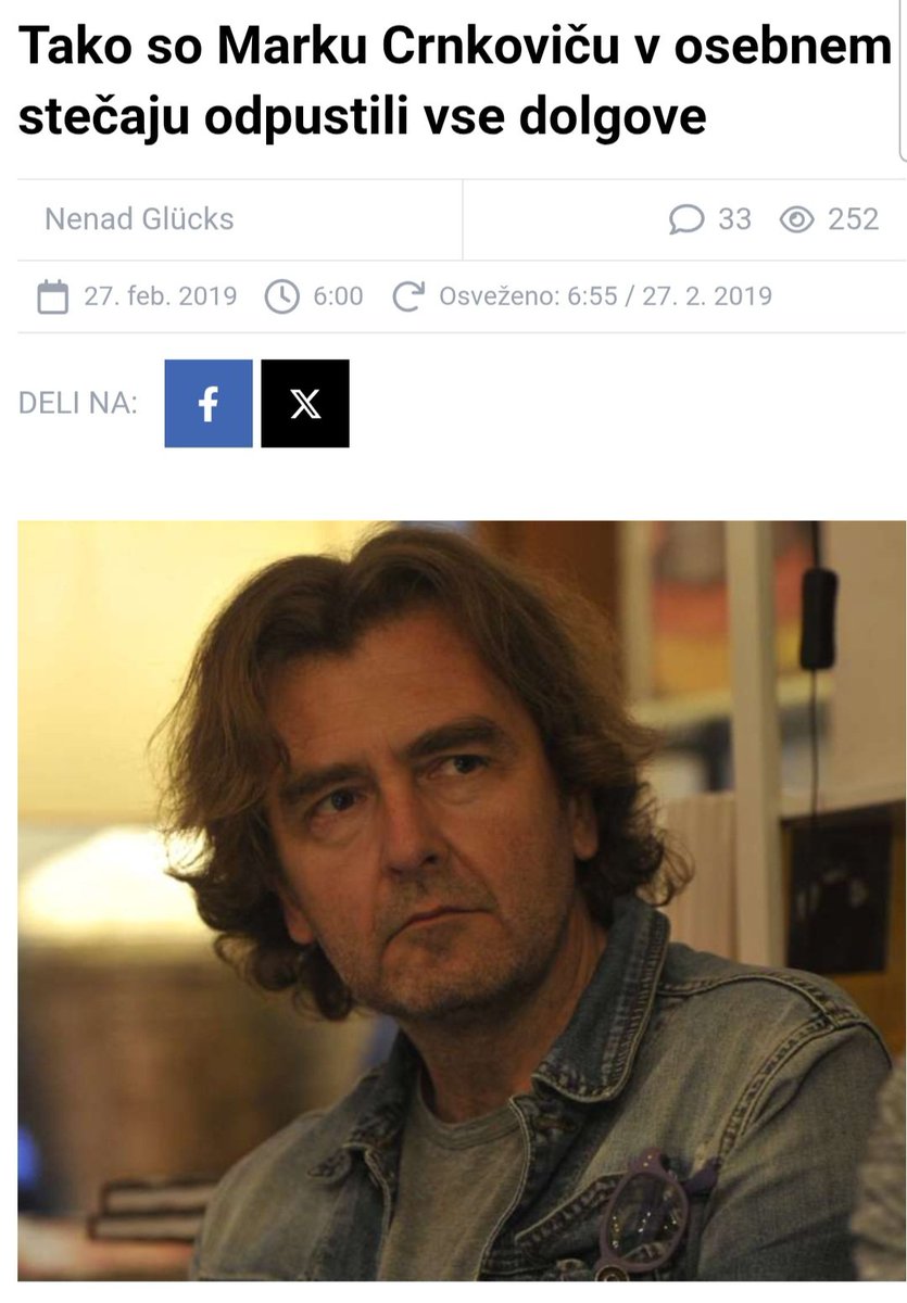 <a href="/Johanca_4me/">Johanca</a> ...a to je toti rdeči Crnkovič, ki mu je država odpisala 150 jurjev pufa...toti bi mogo preostanek življenja bit tiho...🤦‍♂️