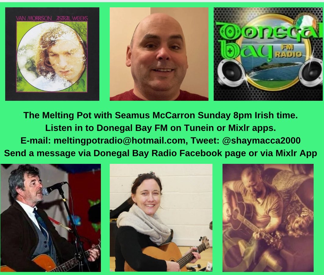 Seamus McCarron (@shaymacca2000) on Twitter photo Today on the show we have music from James, Alanis Morrisette and Damien Rice among others. We have two from Van Morrison’s Astral Weeks album as the doubleplay. Local Artists are Ronan Gallagher Band, <a href="/kateocalmusic/">Kate O Callaghan</a> and Mark McKinney. Please join me if you can. Today on the show we have music from James, Alanis Morrisette and Damien Rice among others. We have two from Van Morrison’s Astral Weeks album as the doubleplay. Local Artists are Ronan Gallagher Band, <a href="/kateocalmusic/">Kate O Callaghan</a> and Mark McKinney. Please join me if you can.