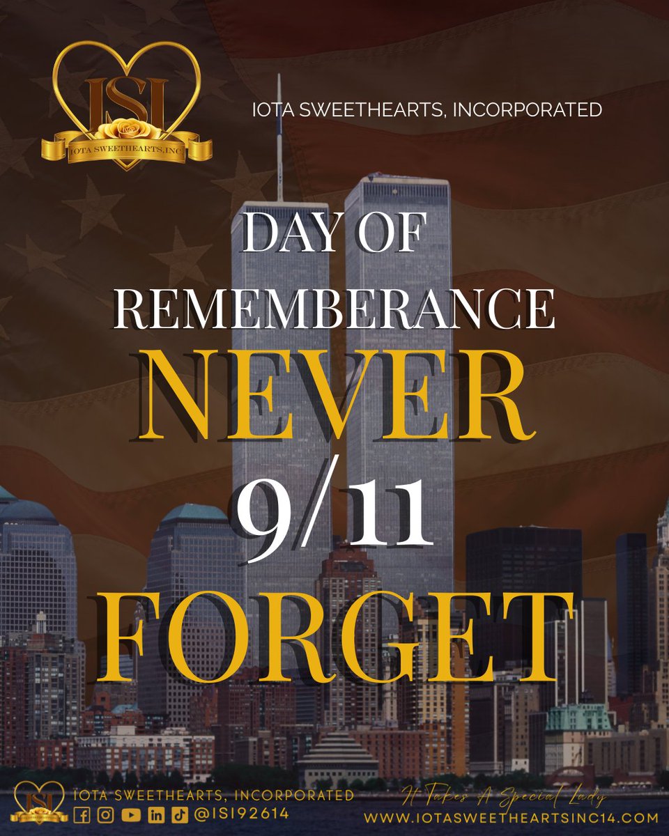 🕊️ We Remember 9/11 🕊️
Today, we honor the lives lost, the heroes who rose, and the resilience of a nation forever changed. Let’s pause, reflect, and carry forward unity, courage &amp; compassion
#ISI92614 #ISI2014 #NeverForget #911Remembrance