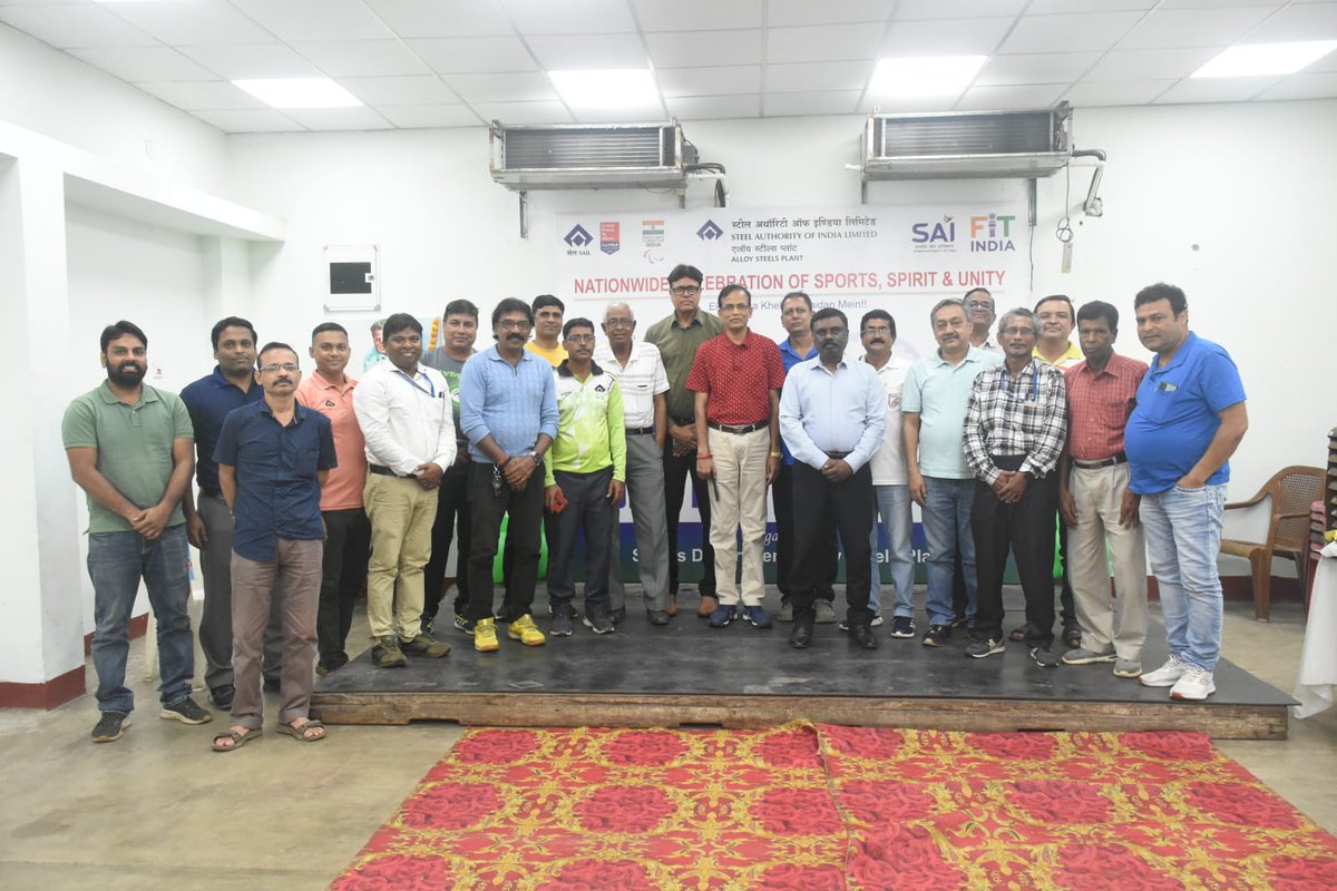 👏 SAIL/ASP felicitated 12 sportspersons for their remarkable achievements at State &amp; National levels.ASP is committed to encourage sports &amp; fitness among its employees. #sportsday2025 <a href="/SAILsteel/">Steel Authority of India Limited (SAIL)</a>
