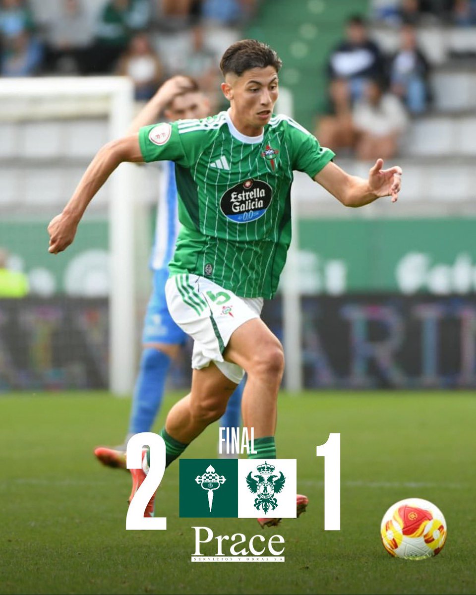 2-1  | ⏹️ 90' Remata o partido 

+3 Bo traballo, rapaces! 

⚽ 0-1 Marcos M 18'
⚽ 1-1 Noriega 27'
⚽ 2-1 Zalaya 49’

#RacingClubFerrolCFTalavera #PrimeraFederación #LigaELearning