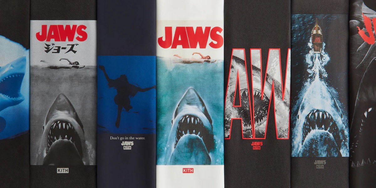 kith for jaws tee XL キス　ジョーズ　ムービー　tシャツ Kith x 映画『JAWS』50周年記念コラボコレクションが国内9月1日（月