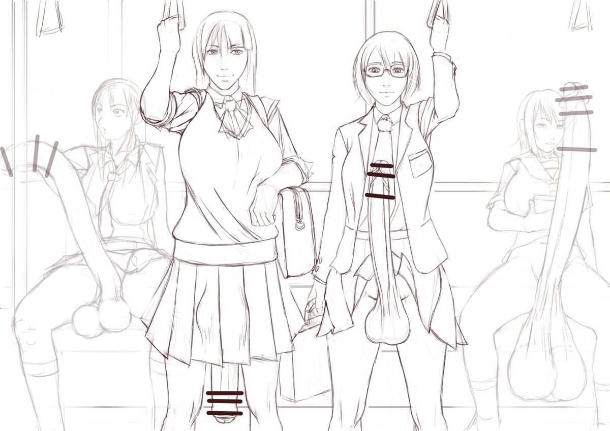 今描いてるふたなり絵
ふたなり電車の風景
物語性のある構図や複数の人物、背景もしっかり描いていきたい
いろんな人に見てもらえる深みのあるふたなり画を描きたい
#futanari #