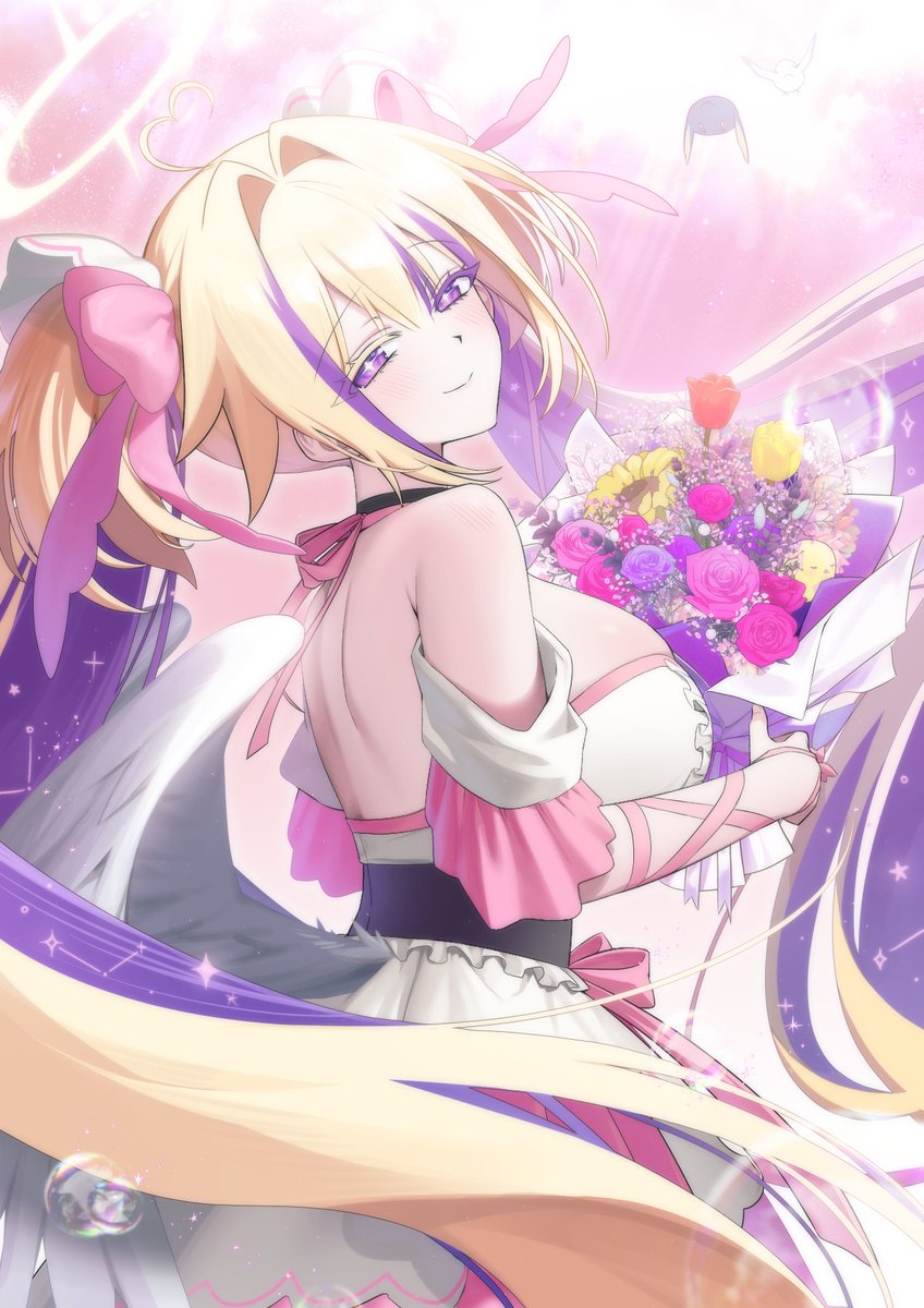 루엘님의 마지막 일러스트 작업했습니다. 💐💐