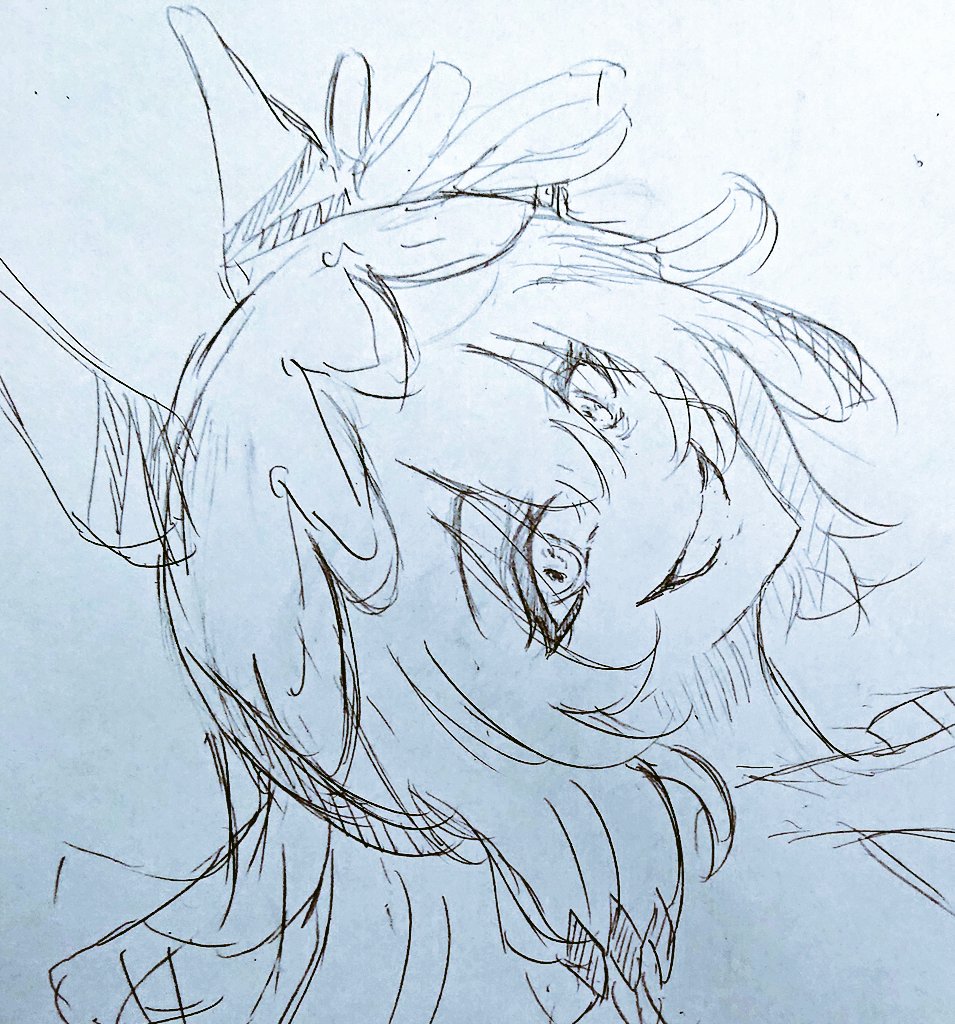 先程描いてて時間が無かったので中途半端なやつです。
顔だけあげますw‼️

スティルインラブ❤️