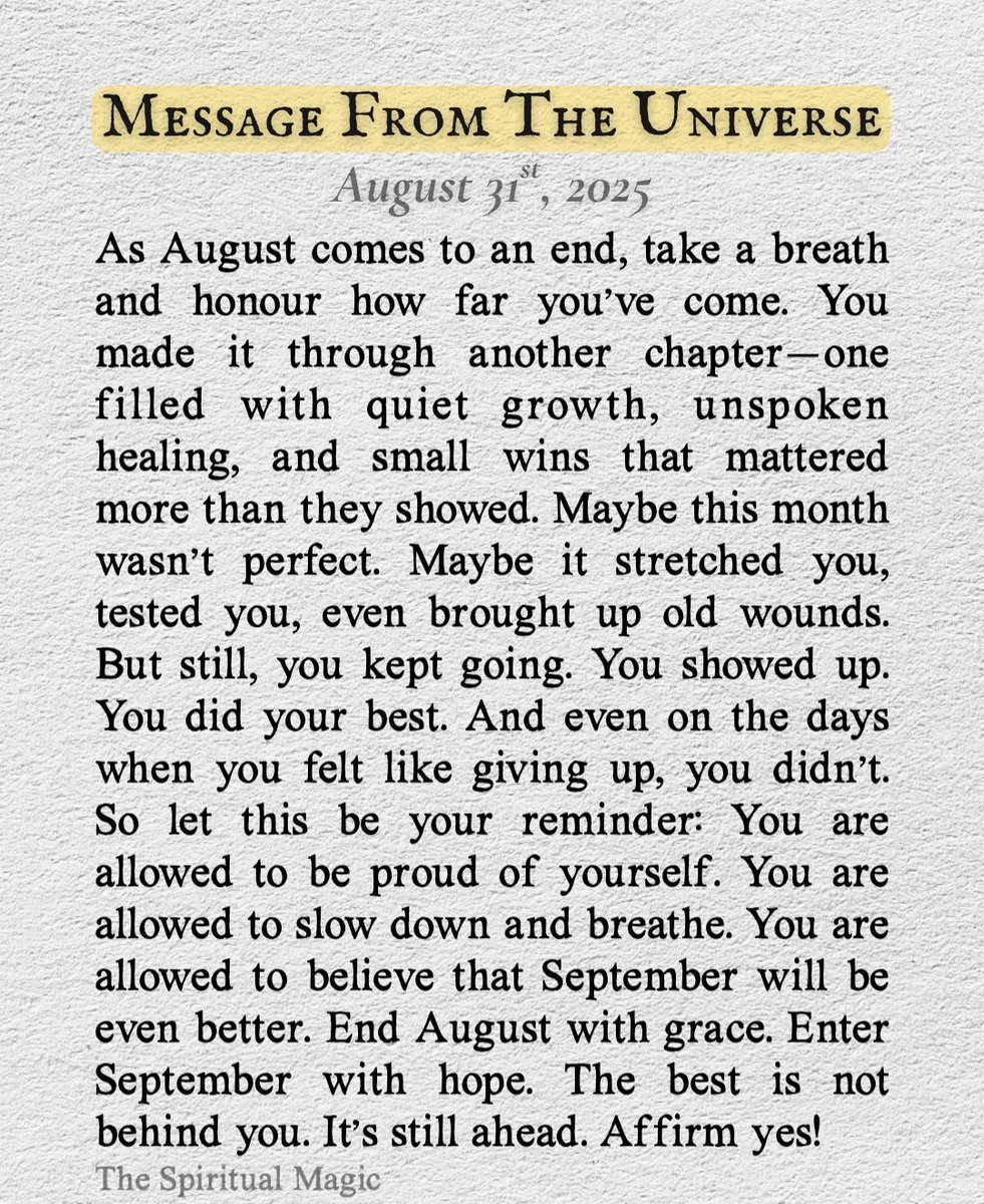 Message from the universe