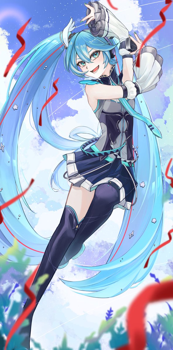 #初音ミク生誕祭2025 
誕生日おめでとう🎉
也是搶到票的還願圖，十一月去見你💞