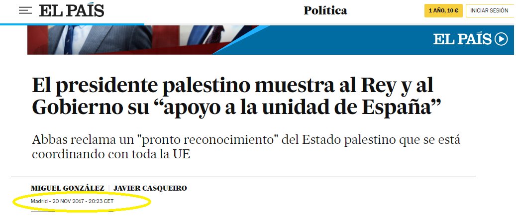 També és important recordar que Palestina el 2017 va donar suport al govern espanyol mentre aquí ens apallissaven per voler votar.