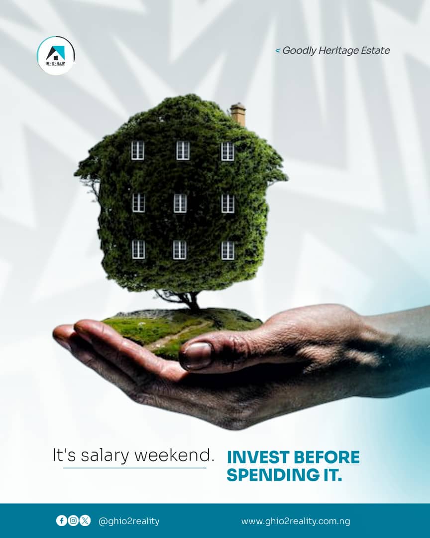Earn - Invest - Save - Spend

It's salary weekend, invest before spending it all. Earn big, Invest timely, Save more and Spend less.

The decision is yours. Here's the call to action.

#InvestTimely
#RealEstate 
#ghio2reality