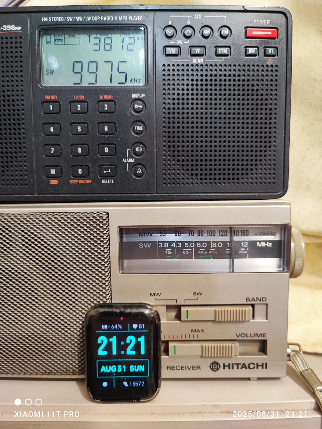 ラジオ RK14-895PZ 見やすい!クロックラジオ 1個 アンドー