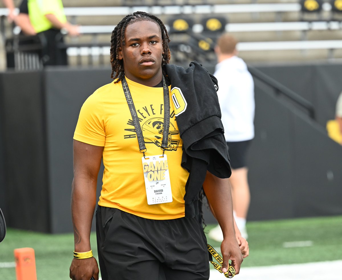 Class of 2026 DE David Fason at Kinnick Stadium on Saturday on3.com/boards/threads… <a href="/DavidFason17607/">David Fason</a>