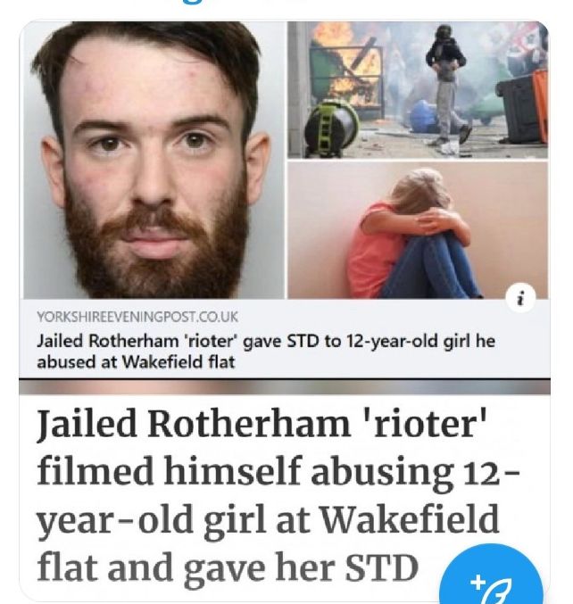 Remember, at these Far Right Riots outside Asylum Hotels, supposedly to protect “our women and children“, the most likely sexual offenders are the ones outside, not inside.