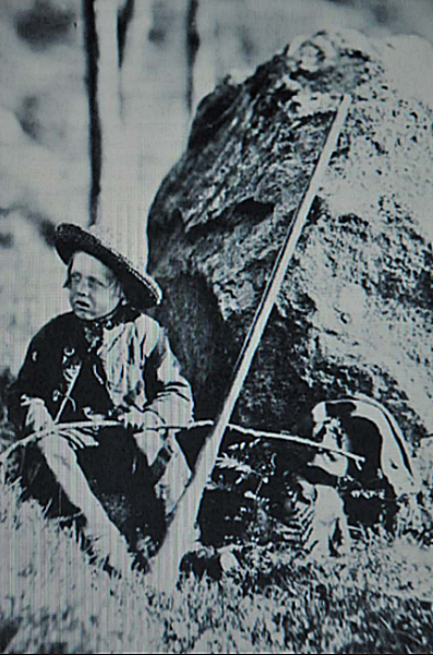 En vallpojke.

Så här kunde det vara att som ung pojke passa kreaturen på skogen. Samtidigt hålla uppsikt efter rovdjuren som kunde hota. Pojkarna kallades vanligen ”Vallhulingar”. Pinnen i handen kallades för "valleslya".

Bilden tagen av Severin Nilsson 1846 - 1918. Konstnär