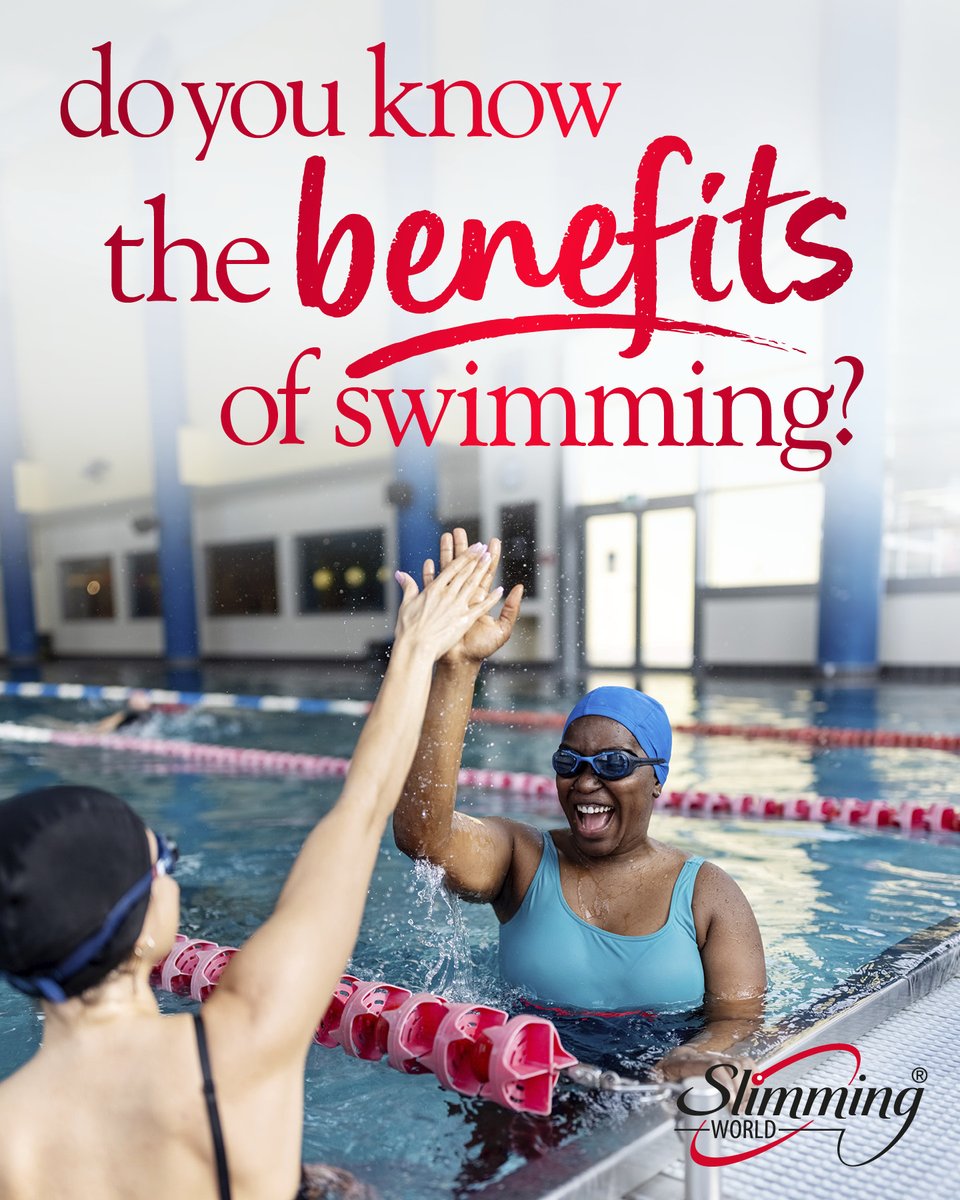 Swimming works every muscle, burns energy, boosts mood and is gentle on joints 🏊‍♀️ 💦. At my Slimming World group, we’ll help you build healthy habits that last – in and out of the pool.