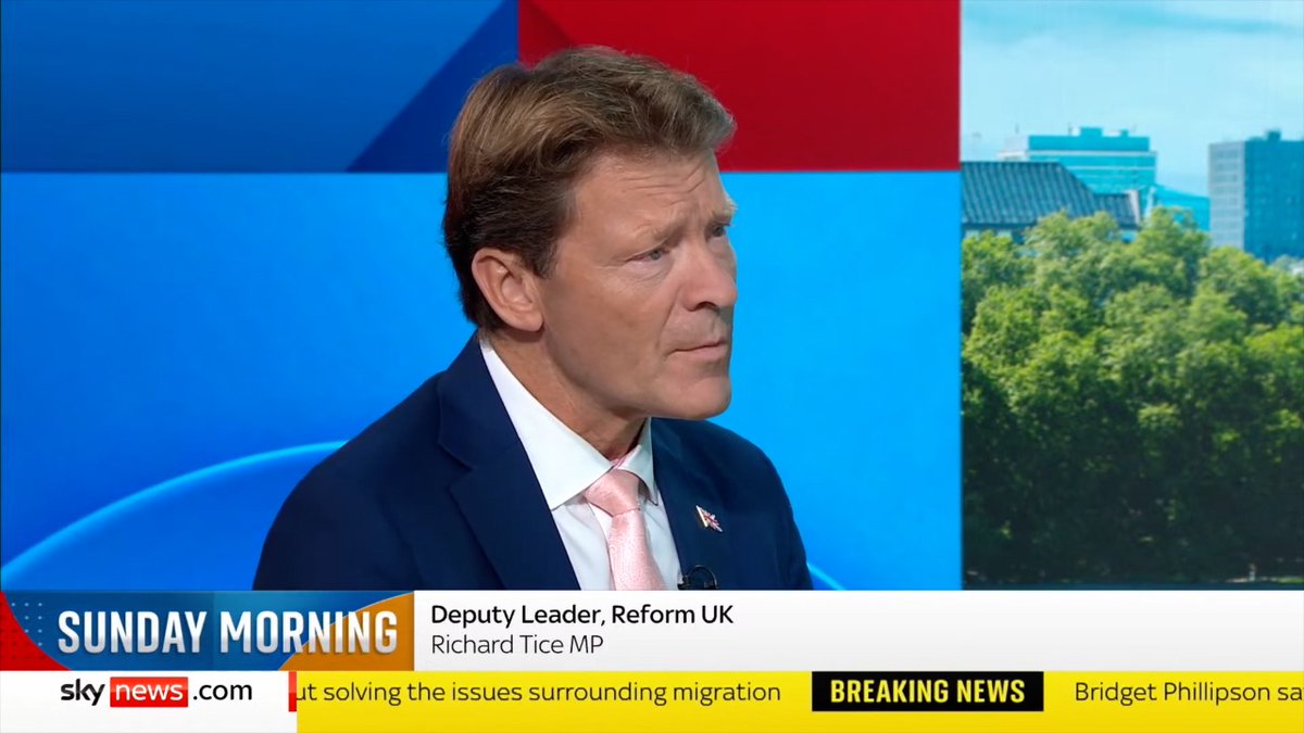 Why is Richard Tice on Sky News, again, when,

4 - the number of Reform MPs
72 - the number of LibDems MPs