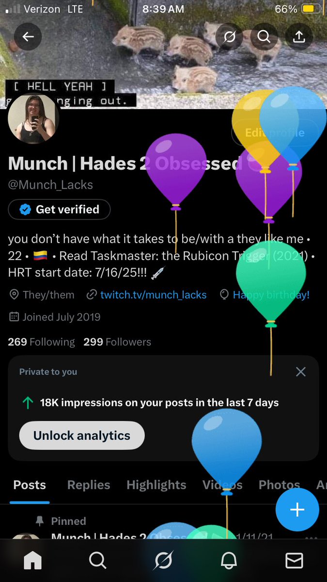 I fill her up — balloons!