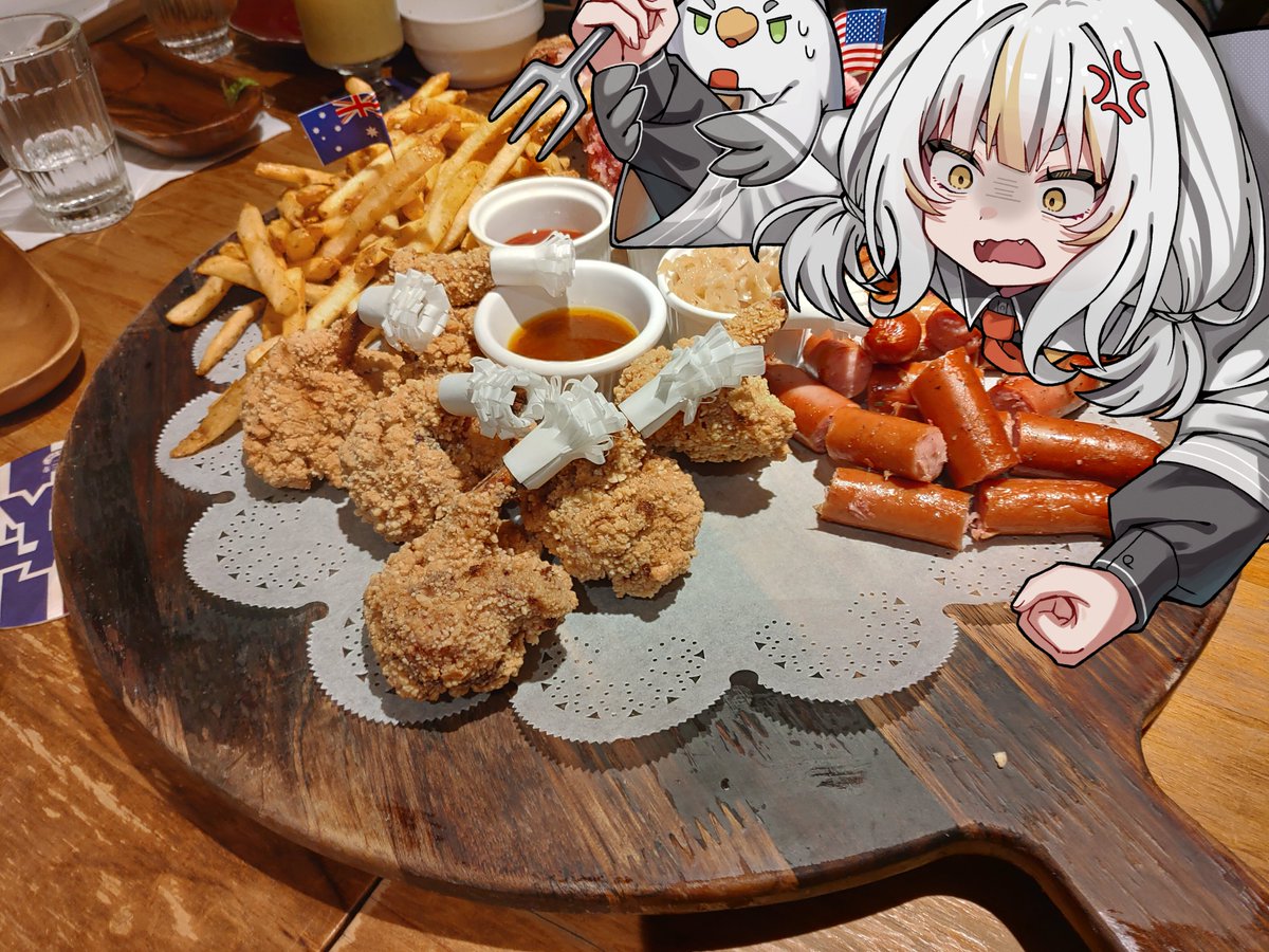 我沒聽說拼盤裡會有炸雞啊😡