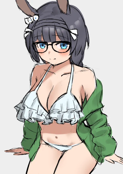 落書き、以前描いた水着ロブロイ ちゃんとした水着イラスト描かないまま9月を迎えようとしている…