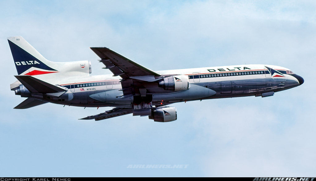 n194at's tweet image. Delta Air Lines
Lockheed L1011-1 N783DL 
ATL/KATL Atlanta Hartsfield Intl Airport
June 1992
Photo credit Karel Nemec 
#AvGeek #Airline #Aviation #AvGeeks #Lockheed #L1011 #TriStar #DeltaAirLines #ATL #Atlanta  @ATLairport