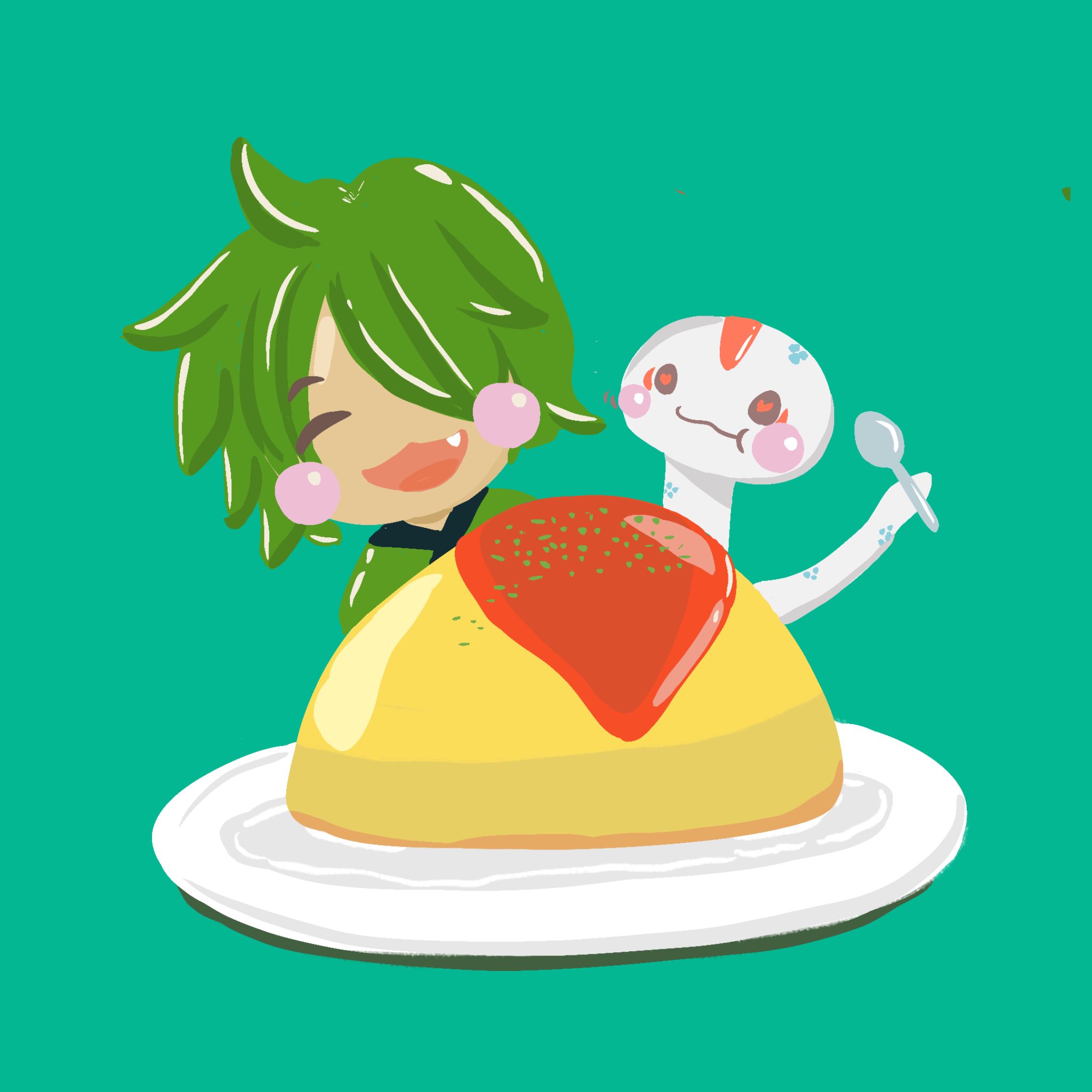 手描きイラスト　ミニ色紙　夏喫茶／オムライス トレーディングミニ色紙 - Goods｜オリジナルアニメ「Turkey