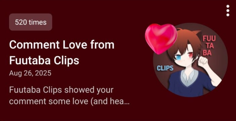 lonelyknight_23's tweet photo. Makasih banyak ya bang @FuutabaClips 
udah tetap ngasih lope, dan aku akan terus dgn semangat memberikan komen walaupun clipnya sudah lama sekali. 🙏
Cemungut terus ngeclipnya bang. 💪
#Fuutaba https://t.co/yTeYZgM8jv