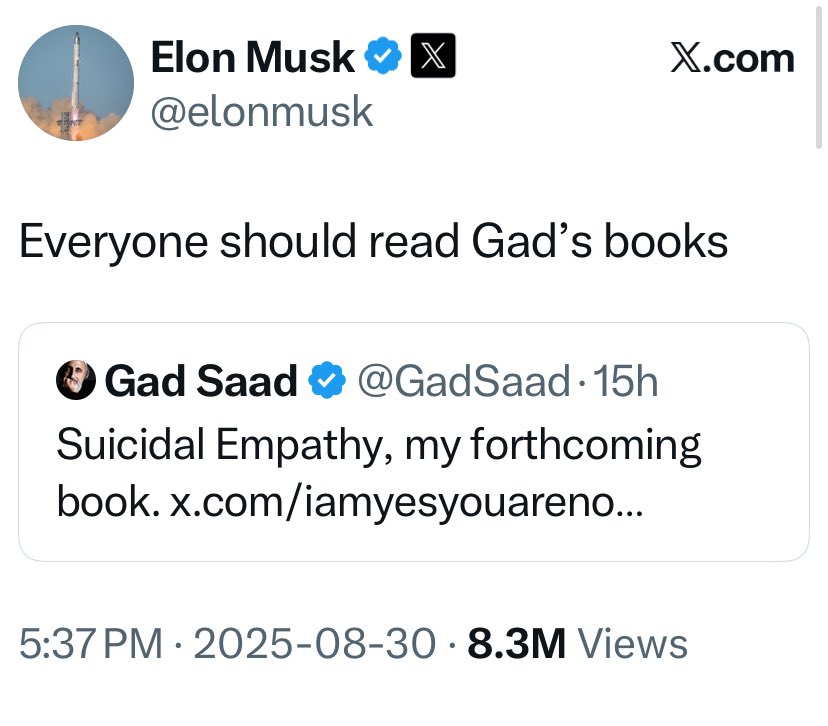 Gad Saad tweet media