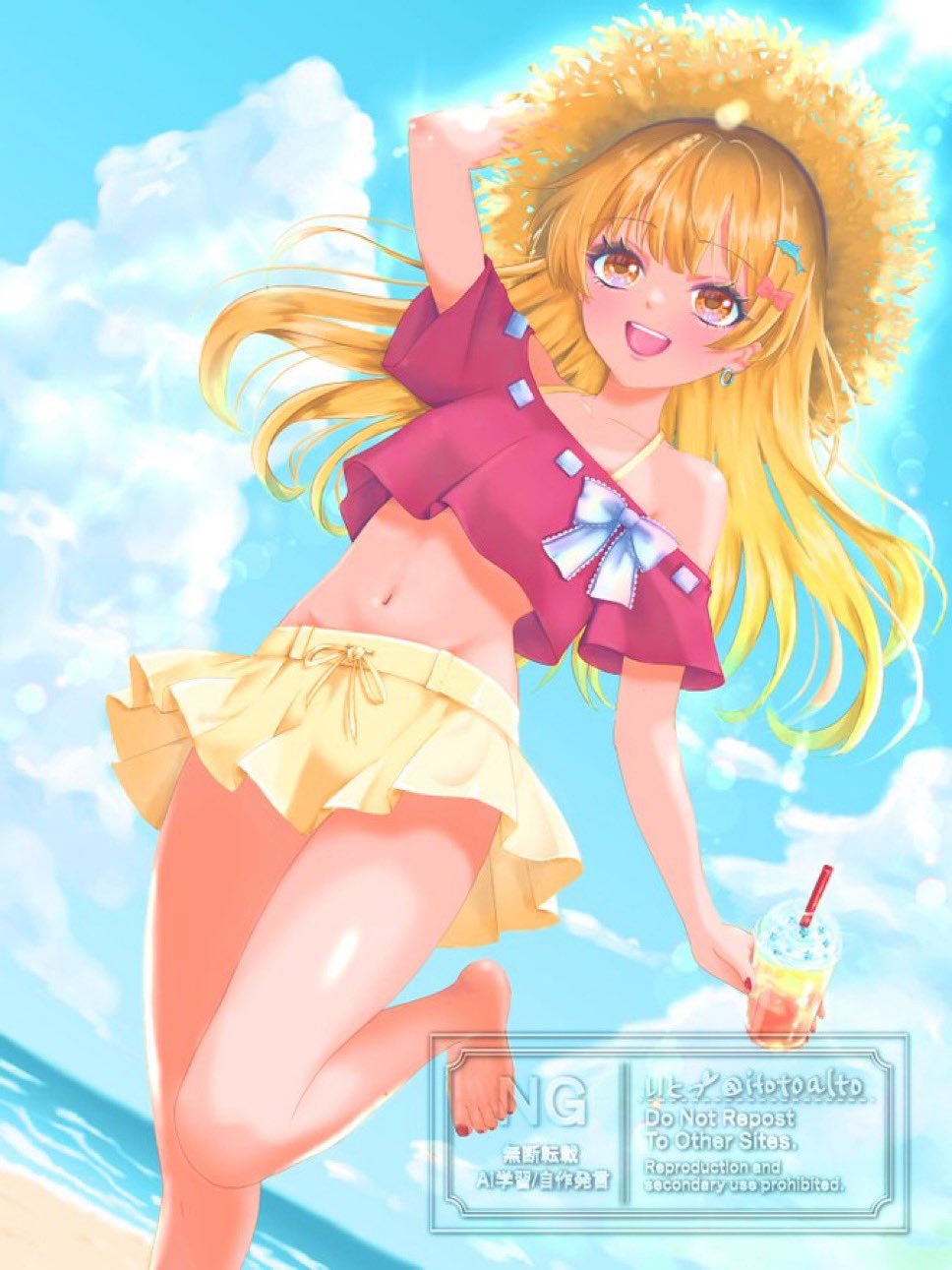 ◇ 手描きイラスト ◇ イラストリクエスト ⭐︎ 月　夏　おまとめ オリジナル手描きイラスト 風鈴と夏 - メルカリ