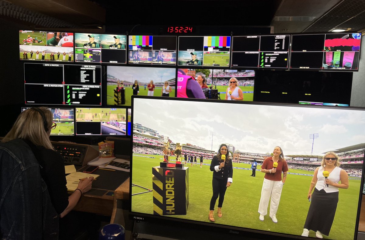 Test Match Special (@bbctms) on Twitter photo All ready in the <a href="/BBCSport/">BBC Sport</a> truck for <a href="/thehundred/">The Hundred</a> Finals Day.
WATCH
<a href="/BBCTwo/">BBC Two</a> & <a href="/BBCiPlayer/">BBC iPlayer</a> from 2.05pm.
And hear the commentary on 5 Sports Extra & <a href="/BBCSounds/">BBC Sounds</a>.
#bbccricket All ready in the <a href="/BBCSport/">BBC Sport</a> truck for <a href="/thehundred/">The Hundred</a> Finals Day.
WATCH
<a href="/BBCTwo/">BBC Two</a> & <a href="/BBCiPlayer/">BBC iPlayer</a> from 2.05pm.
And hear the commentary on 5 Sports Extra & <a href="/BBCSounds/">BBC Sounds</a>.
#bbccricket