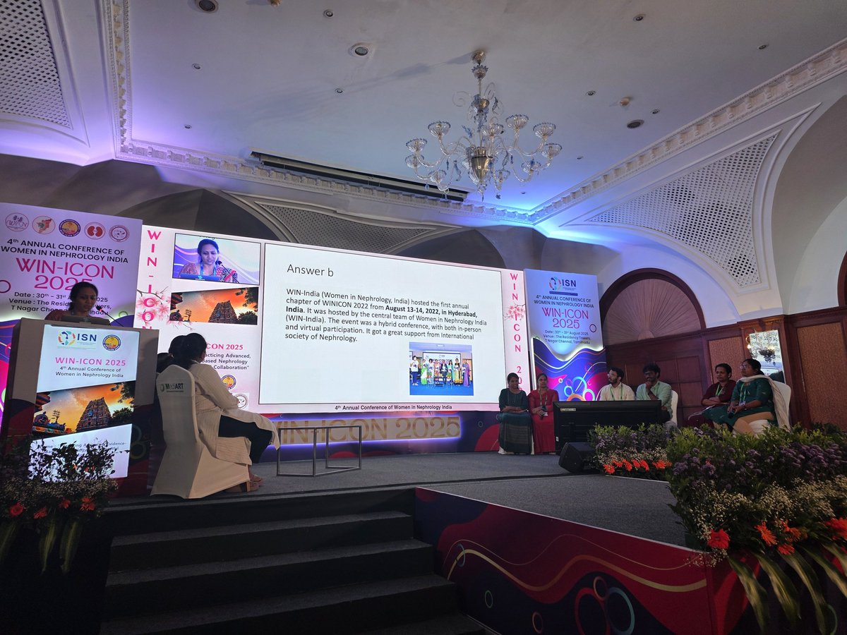 Sandyrvsdav's tweet image. This was a question in our #WINICON2025 Quiz on the location of the 1st @WomenNeph_india conference in History round. 

Happy to report that it was answered correctly by a team of 2 gentlemen😁

A show of inclusivity and collaboration!