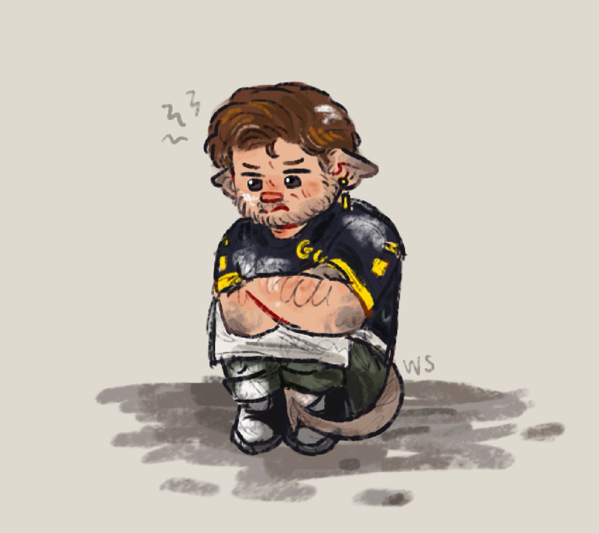 a very grumpy gluten guy #impulsesvfanart #pastlife