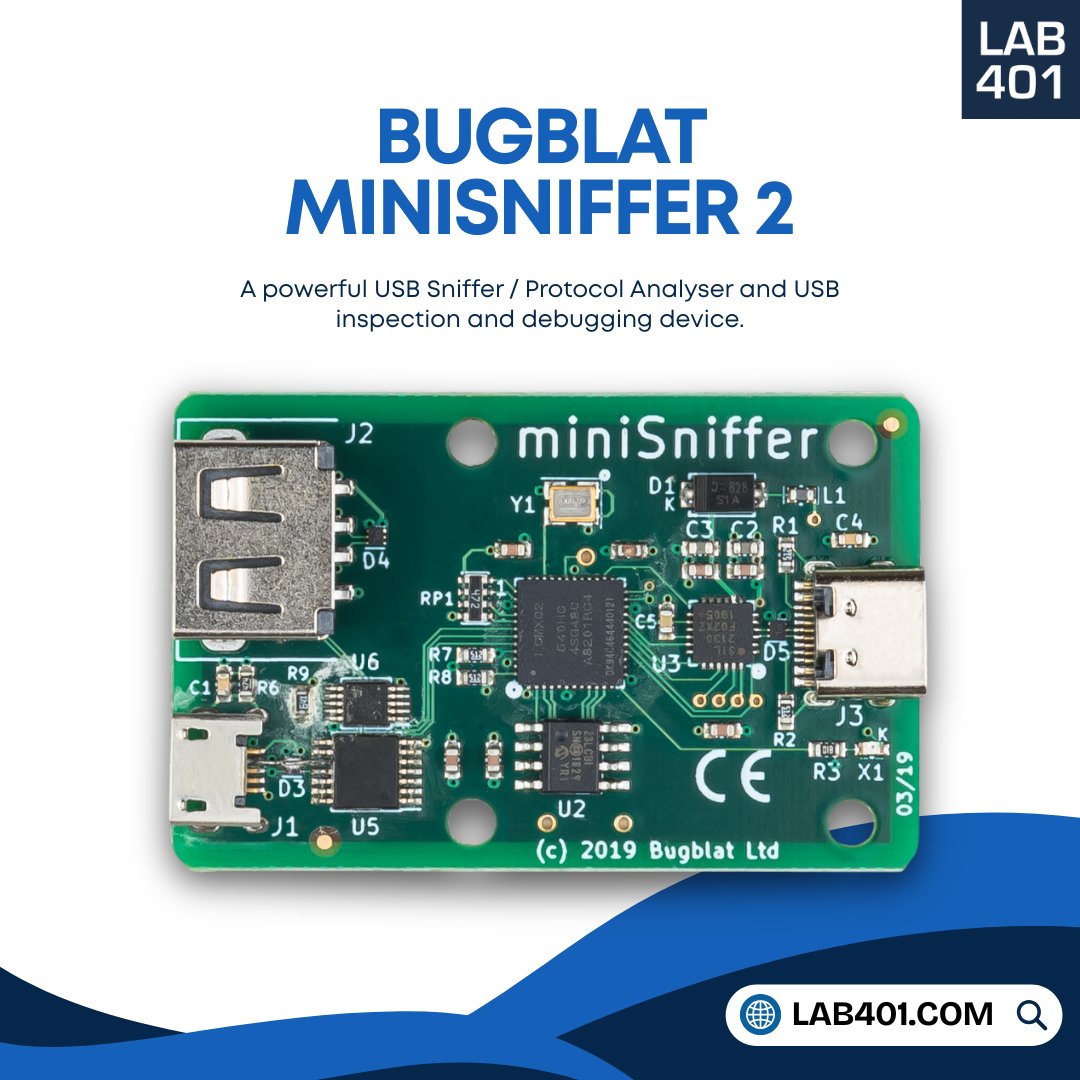 Lab_401's tweet image. 🧪 BugBlat miniSniffer v2: USB sniffing made simple. 256MB buffer, compact form, cross-platform support &amp;amp; pro-grade software. Debug, analyze, inspect—anywhere. l.lab401.com/78P30 
#USBsniffer #PentestTools #miniSniffer #Lab401 #pentesting