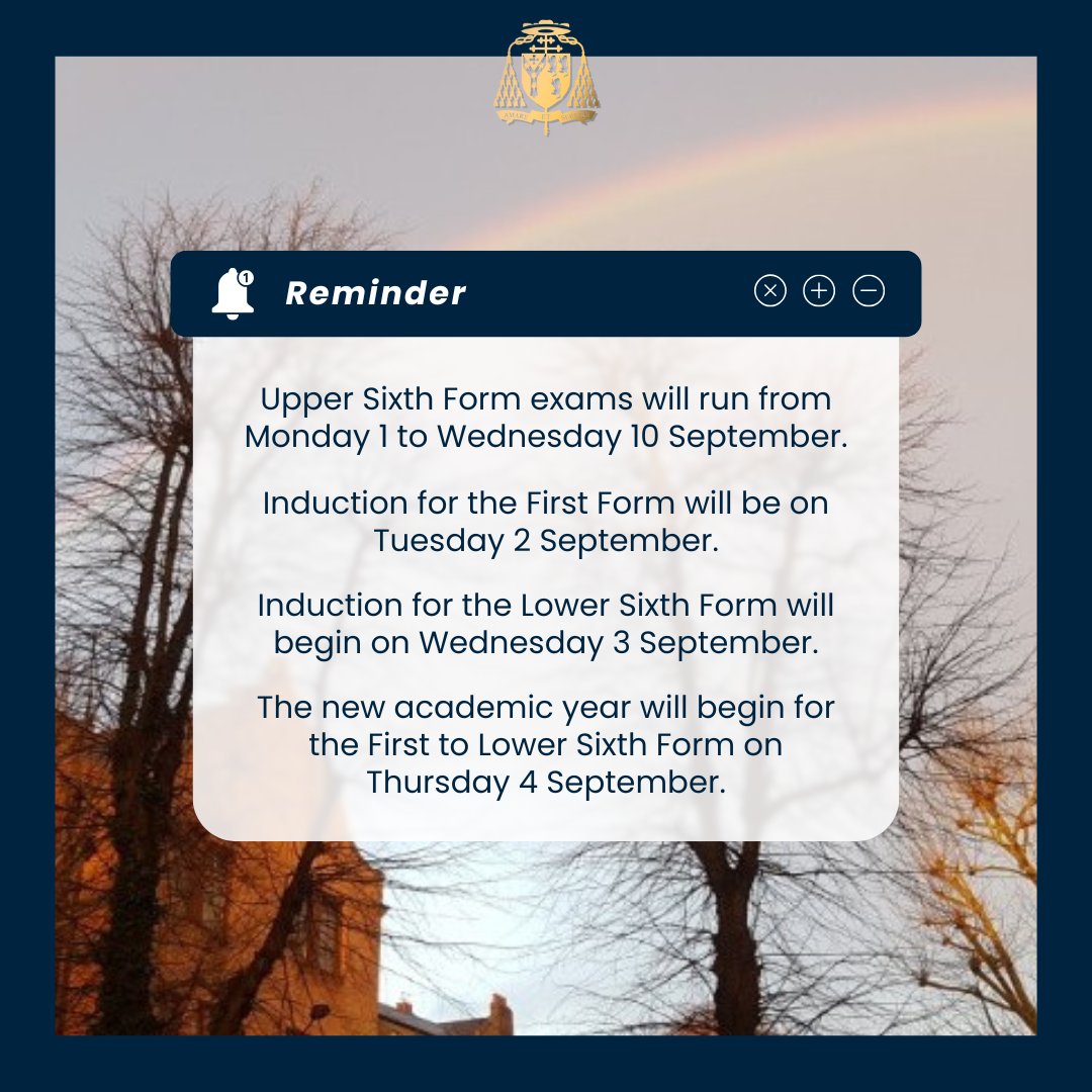 Arrangements for the start of term