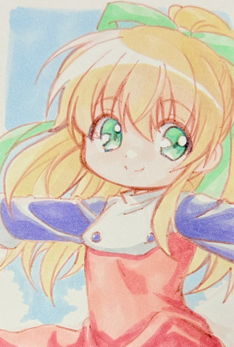 1027日目のアナログイラストはロールちゃんです。