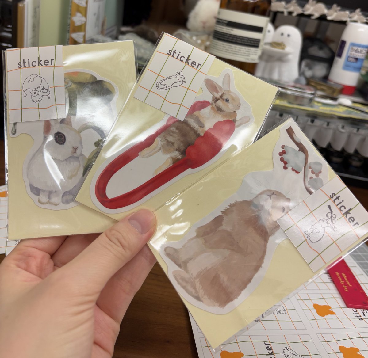 この子達のアクキーも5個ずつ作った