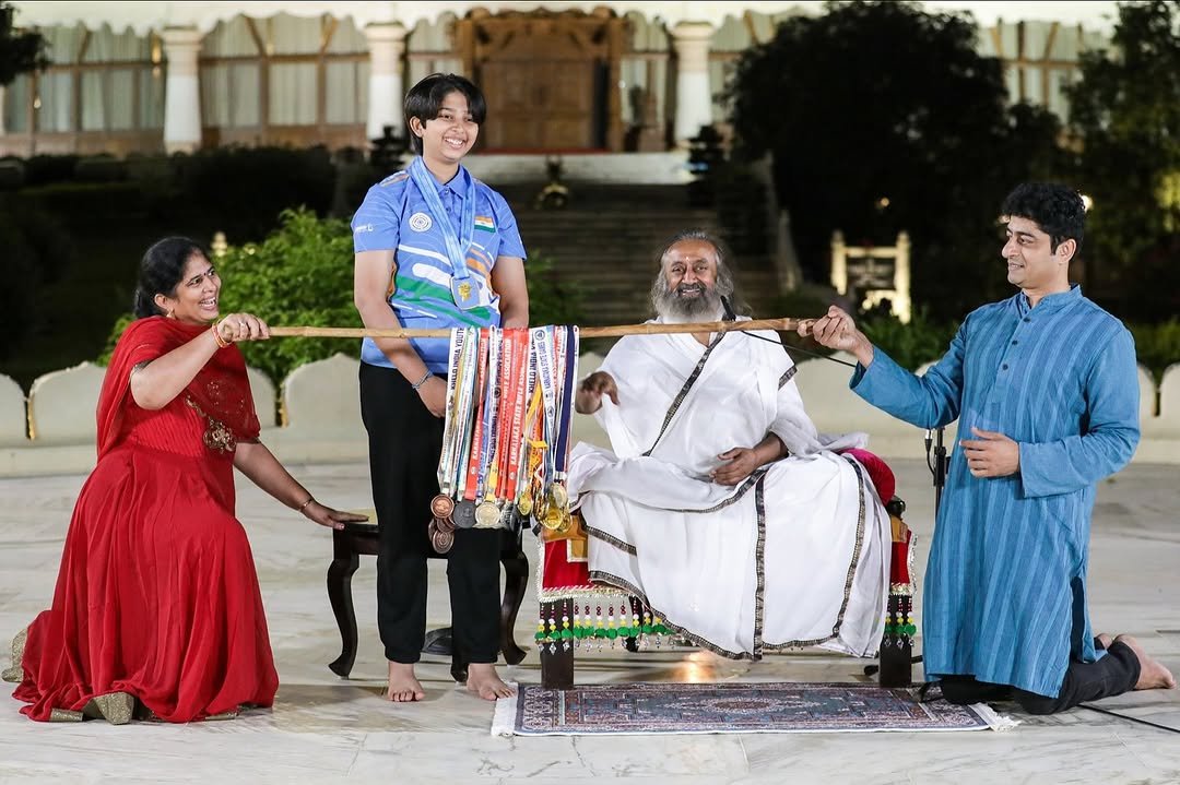Sunil | IIT Kharagpur | Meditation Teacher (@asunil2001) on Twitter photo 14-year-old sharpshooter Hrudya Sri Kondur from SSRVM Bangalore South won gold at the 16th Asian Shooting Championship in Kazakhstan ЁЯЗоЁЯЗ│ЁЯеЗ. She rewrote history with a World & Asian Record score of 1896.2! ЁЯТе
Grateful to <a href="/Gurudev/">Gurudev Sri Sri Ravi Shankar</a> тЭдя╕П for the Intuition Program in <a href="/ArtofLiving/">The Art of Living</a> 14-year-old sharpshooter Hrudya Sri Kondur from SSRVM Bangalore South won gold at the 16th Asian Shooting Championship in Kazakhstan ЁЯЗоЁЯЗ│ЁЯеЗ. She rewrote history with a World & Asian Record score of 1896.2! ЁЯТе
Grateful to <a href="/Gurudev/">Gurudev Sri Sri Ravi Shankar</a> тЭдя╕П for the Intuition Program in <a href="/ArtofLiving/">The Art of Living</a>