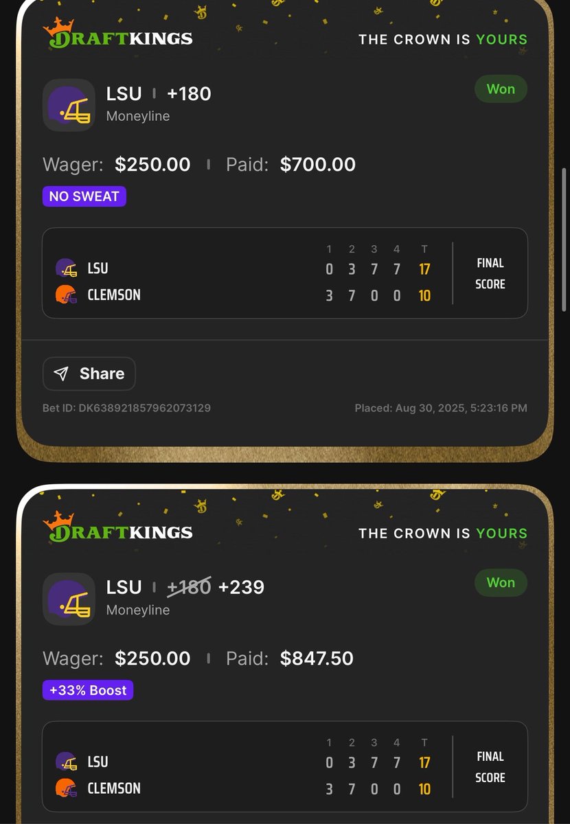 Winners called out in premium last night by <a href="/BetWithBlake/">Blake Kamms</a>