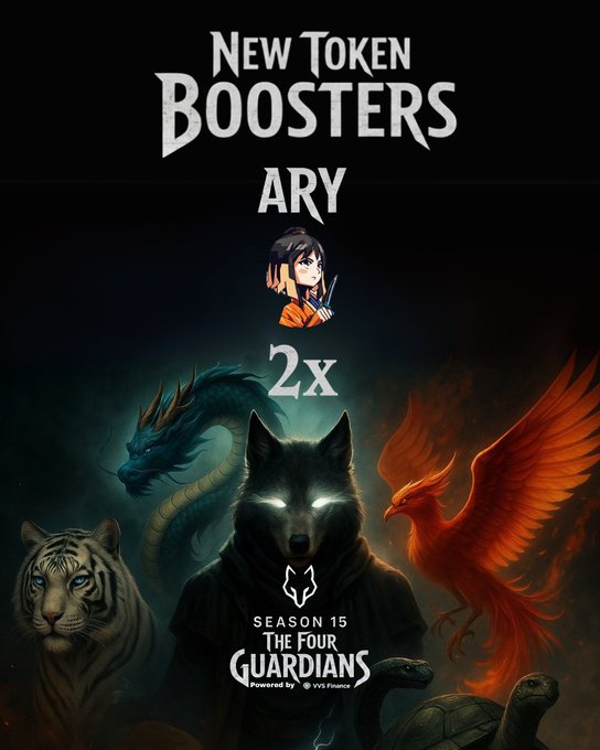 New Token Booster 🔥  Effective immediately for two weeks, $ARY trades now earn you DOUBLE points towards Season 15: The Four Guardians  With a prize pool starting at $12,212, grab the chance to climb up faster by trading @CronosAry on WolfSwap 🐺