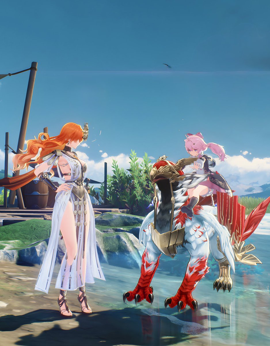 「 おねーちゃん！遊びに来たよ！ 」

#鳴潮 #鳴潮写真部 #オーガスタ #アンコ #WutheringWaves #Augusta #Encore