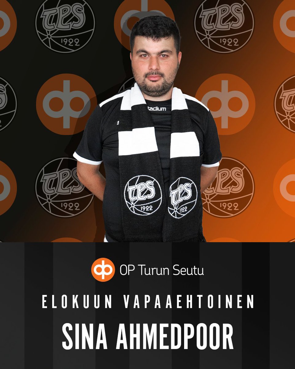 TPS on yhdessä pääyhteistyökumppaninsa OP Turun Seudun kanssa palkinnut elokuun kuukauden vapaaehtoisena tepsiläisenä Sina Ahmedpoorin.

📝 Lue Sinan vapaaehtoistarina: fc.tps.fi/uutiset/elokuu…

#FCTPS #jalkapallo #junnufutis #vapaaehtoistyö