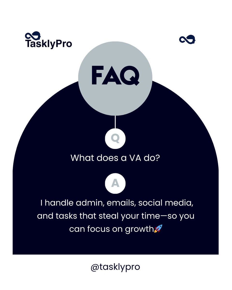 TasklyPro's tweet image. Frequently asked questions as a VA! Drop your questions below and let&apos;s answer that ;) 
#VirtualAssistant #RemoteWork  #FreelanceLife #WorkFromHome #TasklyPro #VirtualAssistantLife #OutsourceSmart #VAMemes #WorkFromHome #TasklyProLife #AdminLife #WorkFromHome #RemoteWorkLife